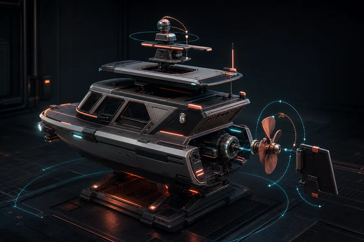 Animated mechanical asset production example
