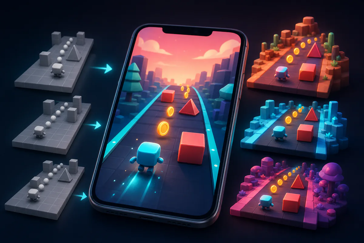 Mobile game prototype production example