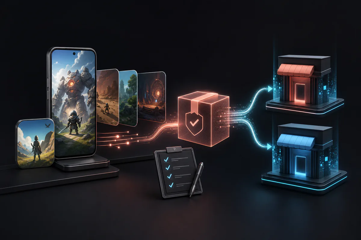 Google Play and App Store launch production example